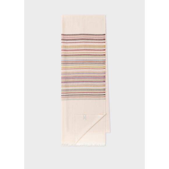 NWT Paul Smith $225 silk/wool signature stripe block scarf. Beautiful! - Picture 1 of 4